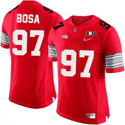 Ohio State Buckeyes Men's Joey Bosa #97 Red Authentic Nike Diamond Quest 2015 Patch College NCAA Stitched Football Jersey EO19U21BZ